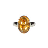 Zilveren ring citrien maat 17 1/2 | ovaal 1,6 x 1,1 cm Zilveren ring citrien maat 17 1/2 | ovaal 1,6 x 1,1 cm