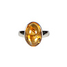 Zilveren ring citrien maat 17 1/2 | ovaal 1,6 x 1,1 cm Zilveren ring citrien maat 17 1/2 | ovaal 1,6 x 1,1 cm