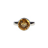 Zilveren ring citrien maat 18 1/2 | rond facet 1,1 cm Zilveren ring citrien maat 18 1/2 | rond facet 1,1 cm