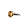 Zilveren ring citrien maat 17 | rond facet 1 cm Zilveren ring citrien maat 17 | rond facet 1 cm