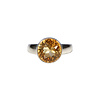 Zilveren ring citrien maat 20 1/2 | rond facet 1,2 cm Zilveren ring citrien maat 20 1/2 | rond facet 1,2 cm