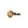 Zilveren ring citrien maat 20 1/2 | rond facet 1,2 cm Zilveren ring citrien maat 20 1/2 | rond facet 1,2 cm