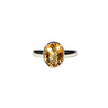 Zilveren ring citrien maat 18 | ovaal facet 1,1 x 0,8 cm Zilveren ring citrien maat 18 | ovaal facet 1,1 x 0,8 cm