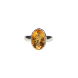 Zilveren ring citrien maat 17 | ovaal facet 1,3 x 0,9 cm Zilveren ring citrien maat 17 | ovaal facet 1,3 x 0,9 cm