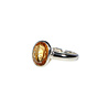 Zilveren ring citrien maat 17 | ovaal facet 1 x 0,8 cm Zilveren ring citrien maat 17 | ovaal facet 1 x 0,8 cm