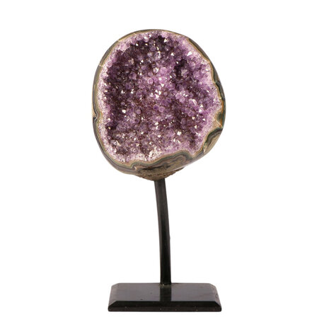 Amethist cluster op standaard 10,5 x 9 x 4,5 cm | 971 gram Amethist cluster op standaard 10,5 x 9 x 4,5 cm | 971 gram