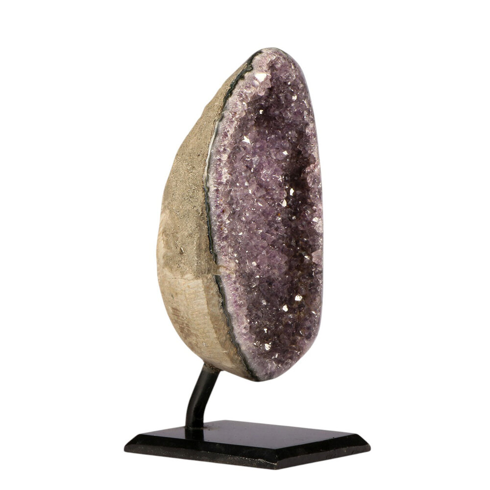 Amethist cluster op standaard 14 x 8 x 6 cm | 1049 gram Amethist cluster op standaard 14 x 8 x 6 cm | 1049 gram