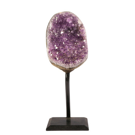 Amethist cluster op standaard 10,5 x 7 x 7 cm | 1005 gram Amethist cluster op standaard 10,5 x 7 x 7 cm | 1005 gram