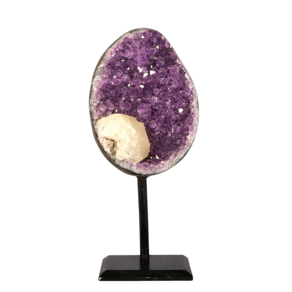 Amethist cluster op standaard 12 x 9 x 6,3 cm | 1187 gram Amethist cluster op standaard 12 x 9 x 6,3 cm | 1187 gram
