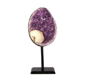 Amethist cluster op standaard 12 x 9 x 6,3 cm | 1187 gram Amethist cluster op standaard 12 x 9 x 6,3 cm | 1187 gram