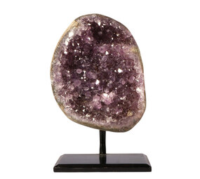 Amethist cluster op standaard 12,5 x 10,5 x 6,5 cm | 1726 gram Amethist cluster op standaard 12,5 x 10,5 x 6,5 cm | 1726 gram