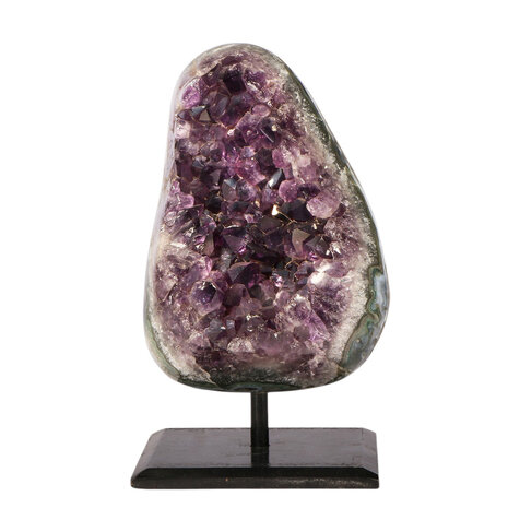 Amethist cluster op standaard 13 x 9,7 x 6,8 cm | 1427 gram Amethist cluster op standaard 13 x 9,7 x 6,8 cm | 1427 gram
