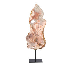 Amethist (roze)  op standaard 27,3 x 11,8 x 2,2 cm | 1153 gram