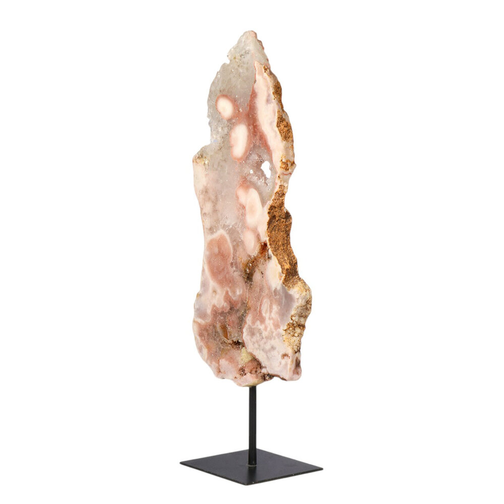 Amethist (roze)  op standaard 27,3 x 11,8 x 2,2 cm | 1153 gram