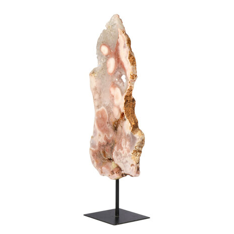 Amethist (roze)  op standaard 27,3 x 11,8 x 2,2 cm | 1153 gram