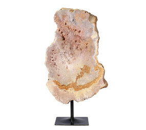 Amethist (roze) schijf op standaard 28,2 x 19 x 2 cm | 2020 gram