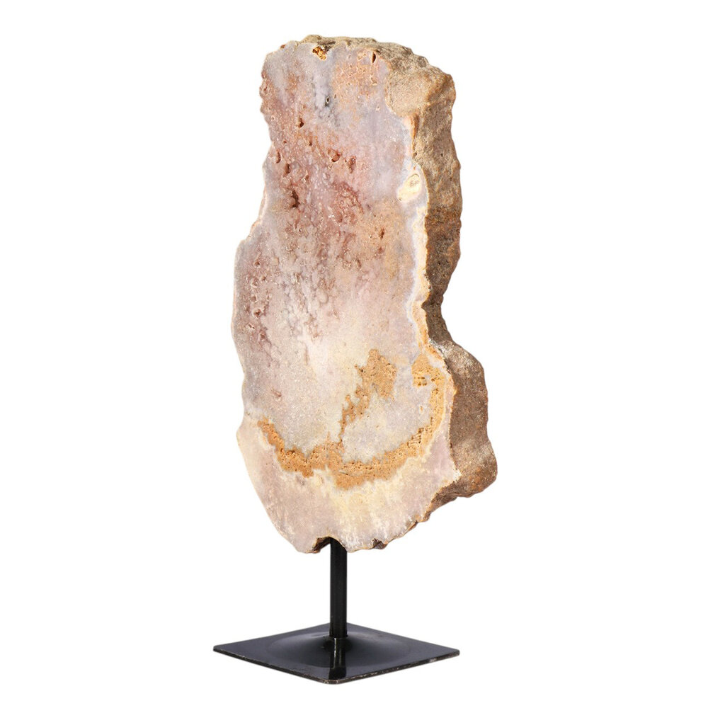 Amethist (roze) schijf op standaard 28,2 x 19 x 2 cm | 2020 gram