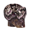 Amethist (chevron) alien schedel 10,3 x 8,4 x 9,5 cm | 1120 gram