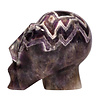 Amethist (chevron) alien schedel 10,3 x 8,4 x 9,5 cm | 1120 gram
