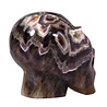 Amethist (chevron) alien schedel 10,3 x 8,4 x 9,5 cm | 1120 gram