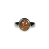 Zilveren ring agaat (Botswana) maat 18 1/2 | ovaal 1,2 x 1 cm
