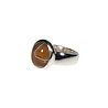 Zilveren ring agaat (Botswana) maat 18 1/2 | ovaal 1,2 x 1 cm