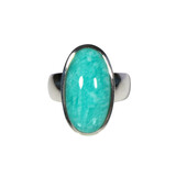 Zilveren ring amazoniet maat 19 1/2 | ovaal 2,3 x 1,2 cm Zilveren ring amazoniet maat 19 1/2 | ovaal 2,3 x 1,2 cm