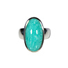 Zilveren ring amazoniet maat 19 1/2 | ovaal 2,3 x 1,2 cm