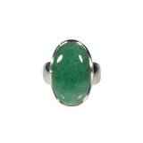 Zilveren ring aventurijn maat 17 | ovaal 2,1 x 1,3 cm Zilveren ring aventurijn maat 17 | ovaal 2,1 x 1,3 cm