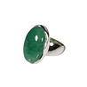Zilveren ring aventurijn maat 17 | ovaal 2,1 x 1,3 cm
