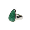Zilveren ring aventurijn maat 17 1/2 | druppel 2,0 x 1,2 cm
