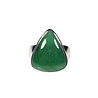 Zilveren ring aventurijn maat 18 | driehoek 1,9 x 1,6 cm