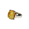 Zilveren ring barnsteen maat 17 | ovaal gezet 1,5 x 1,3 cm