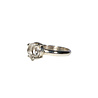 Zilveren ring Herkimer diamant gezet facet maat 17 1/2 | ovaal 0,8 x 0,6 cm