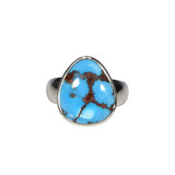 Zilveren ring turkoois maat 18 1/2 | druppel 1,6 x 1,4 cm Zilveren ring turkoois maat 18 1/2 | druppel 1,6 x 1,4 cm