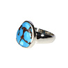 Zilveren ring turkoois maat 18 1/2 | druppel 1,6 x 1,4 cm