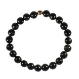 Nuummiet armband met 14k gouden kraal | 8 mm