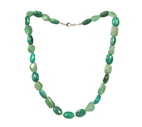 Amazoniet en groene aventurijn kralen ketting