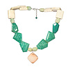 Amazoniet, chrysopraas en magnesiet ketting verschillende kralen