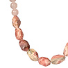 Rhodochrosiet, rozenkwarts en rode aventurijn ketting verschillende kralen Rhodochrosiet, rozenkwarts en rode aventurijn ketting verschillende kralen