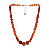 Carneool met rode agaat ketting verschillende kralen Carneool met rode agaat ketting verschillende kralen