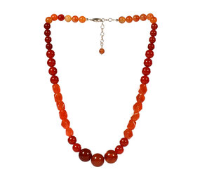 Carneool met rode agaat ketting verschillende kralen Carneool met rode agaat ketting verschillende kralen