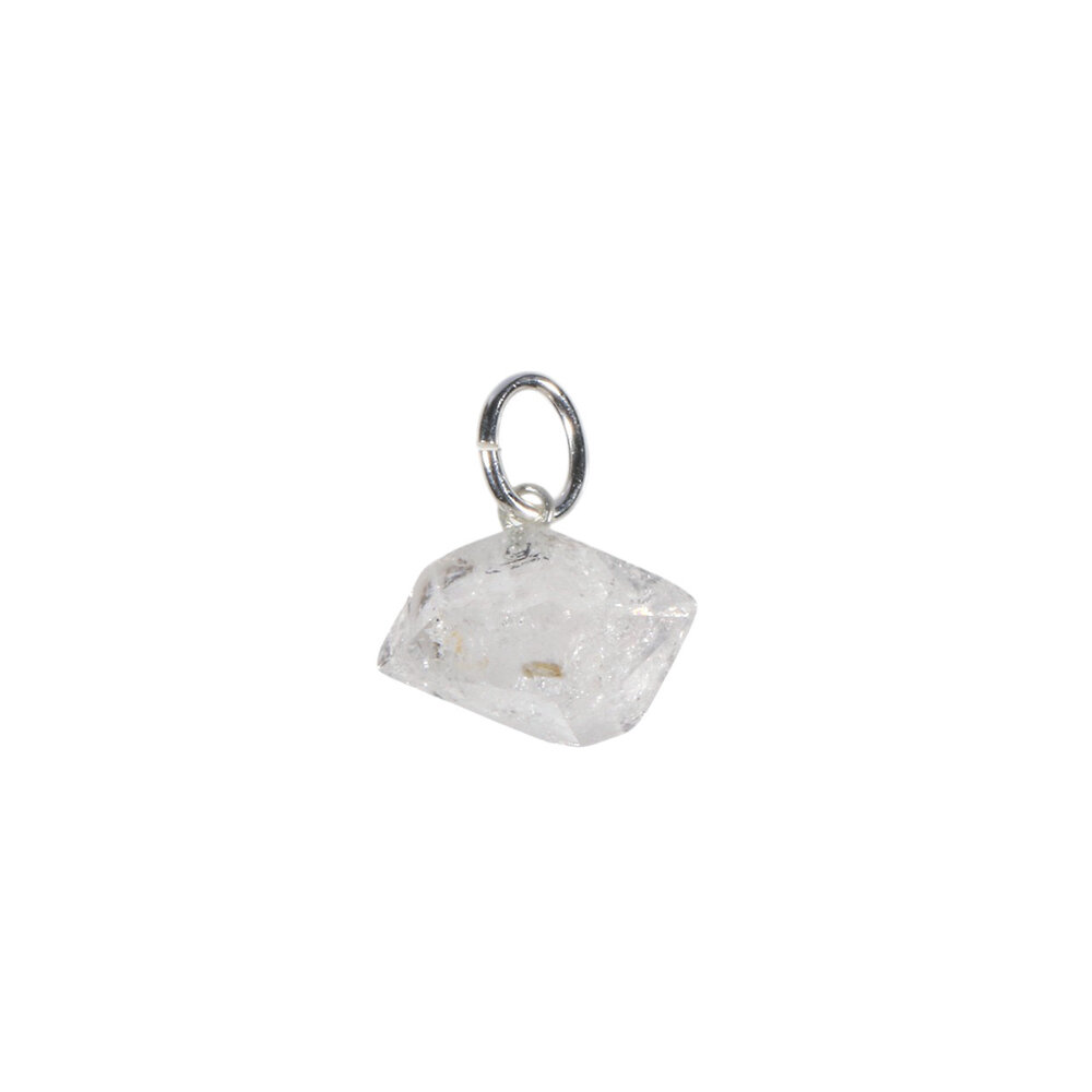 Herkimer diamant hanger met zilveren oogje Herkimer diamant hanger met zilveren oogje