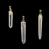 Lemurisch zaad kristal hanger met 14k gouden oogje Lemurisch zaad kristal hanger met 14k gouden oogje