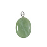New jade (serpentijn) hanger met zilveren oogje New jade (serpentijn) hanger met zilveren oogje