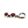 Zilveren hanger robijn | 2 facet ovalen 3 cm lang Zilveren hanger robijn | 2 facet ovalen 3 cm lang