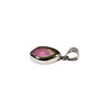 Zilveren hanger toermalijn (watermeloen) | ovaal 1,4 x 1,2 cm Zilveren hanger toermalijn (watermeloen) | ovaal 1,4 x 1,2 cm