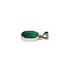 Zilveren hanger smaragd | ovaal 1,2 x 0,9 cm Zilveren hanger smaragd | ovaal 1,2 x 0,9 cm