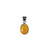 Zilveren hanger saffier (geel) | ovaal facet 1,1 x 0,9 cm (1) Zilveren hanger saffier (geel) | ovaal facet 1,1 x 0,9 cm (1)