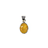 Zilveren hanger saffier (geel) | ovaal facet 1,1 x 0,9 cm (2) Zilveren hanger saffier (geel) | ovaal facet 1,1 x 0,9 cm (2)